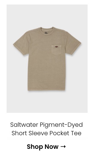 Saltwater Pigment-Dyed Short Sleeve Pocket Tee