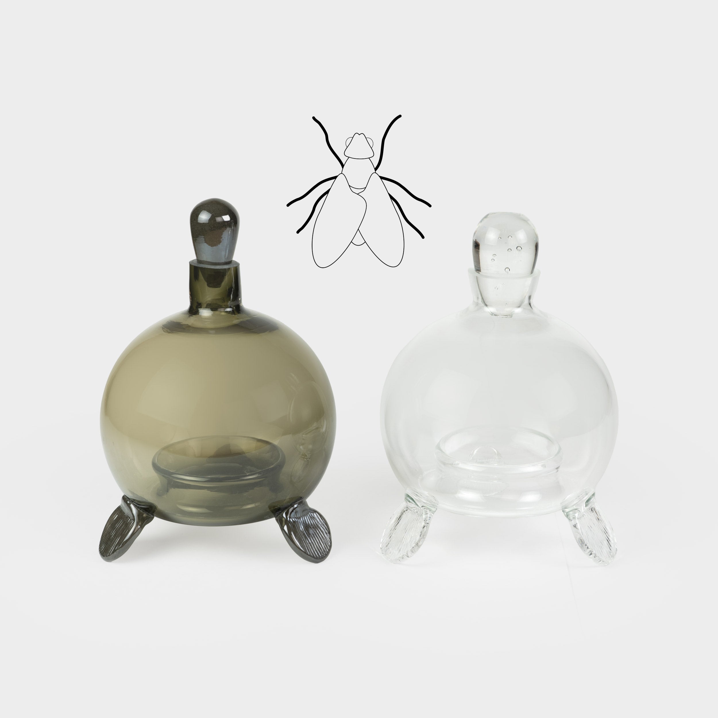 Image of Hand Blown Footed Fly Trap