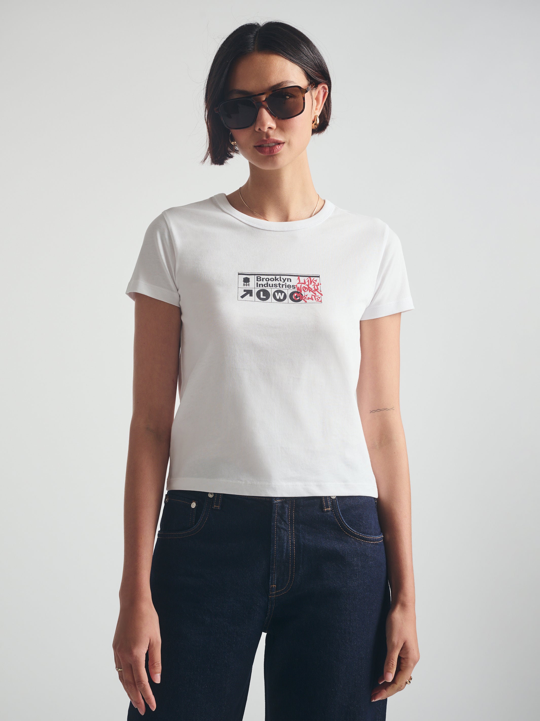 Image of Women's Brooklyn Subway T-Shirt in White
