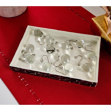 Set of 12 Glass Dew Drop Ornaments by Valerie