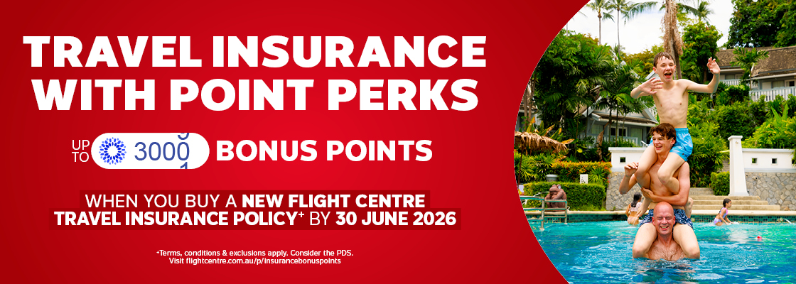 TRAVEL INSURANCE WITH POINT PERKS OFFER+
