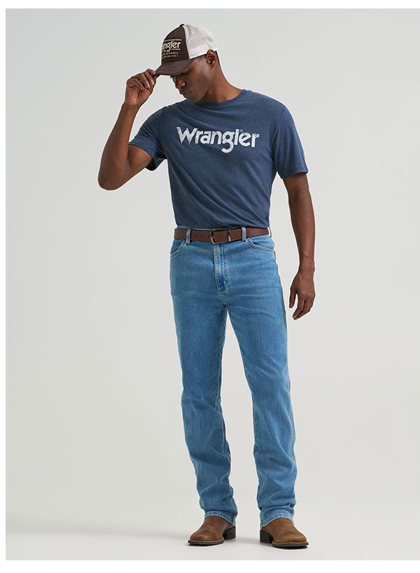 Wrangler® Toughlite™ Cowboy Cut® Slim Fit Jean in faded stone