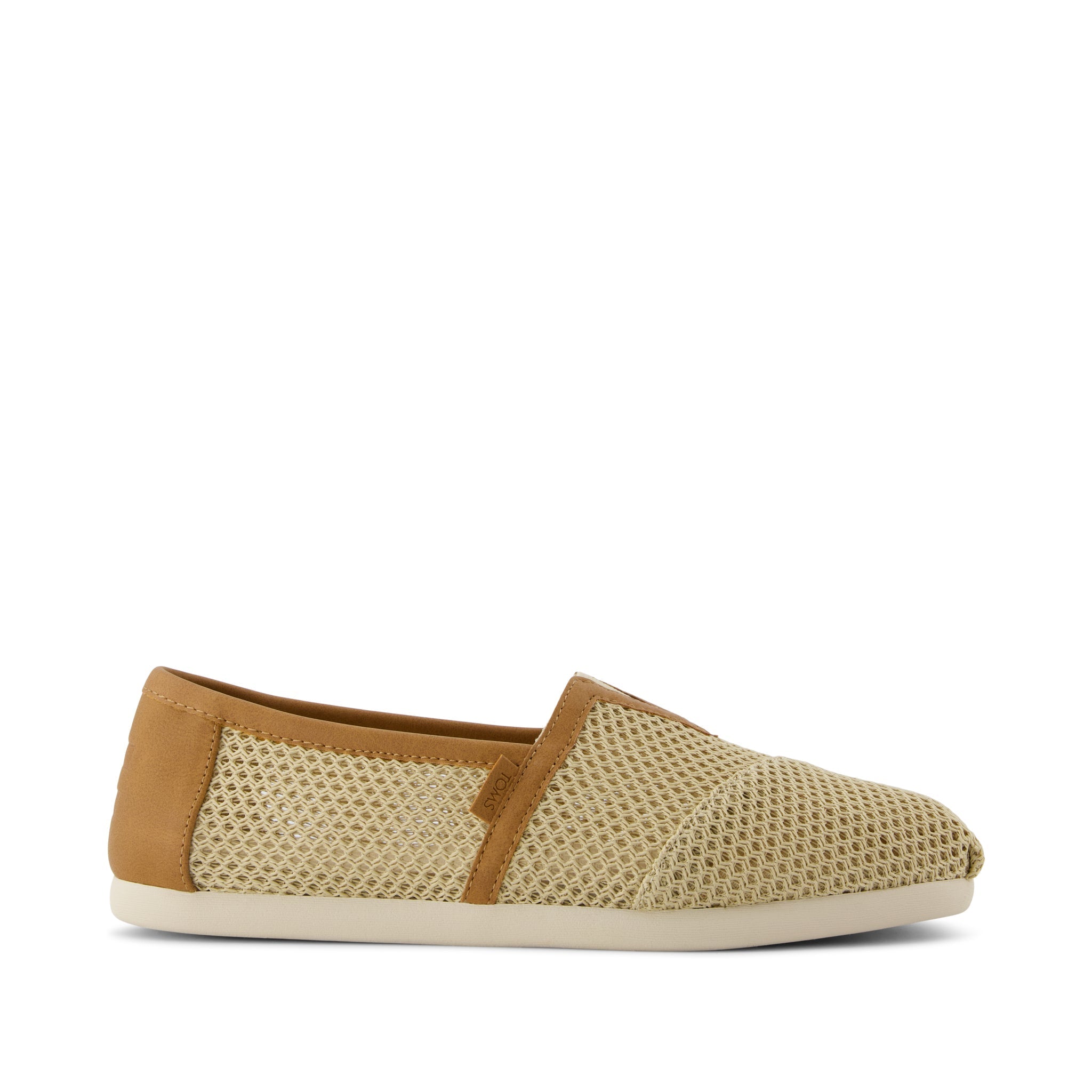 Image of Alpargata - Almond Beige Textured Mesh with PU Trim