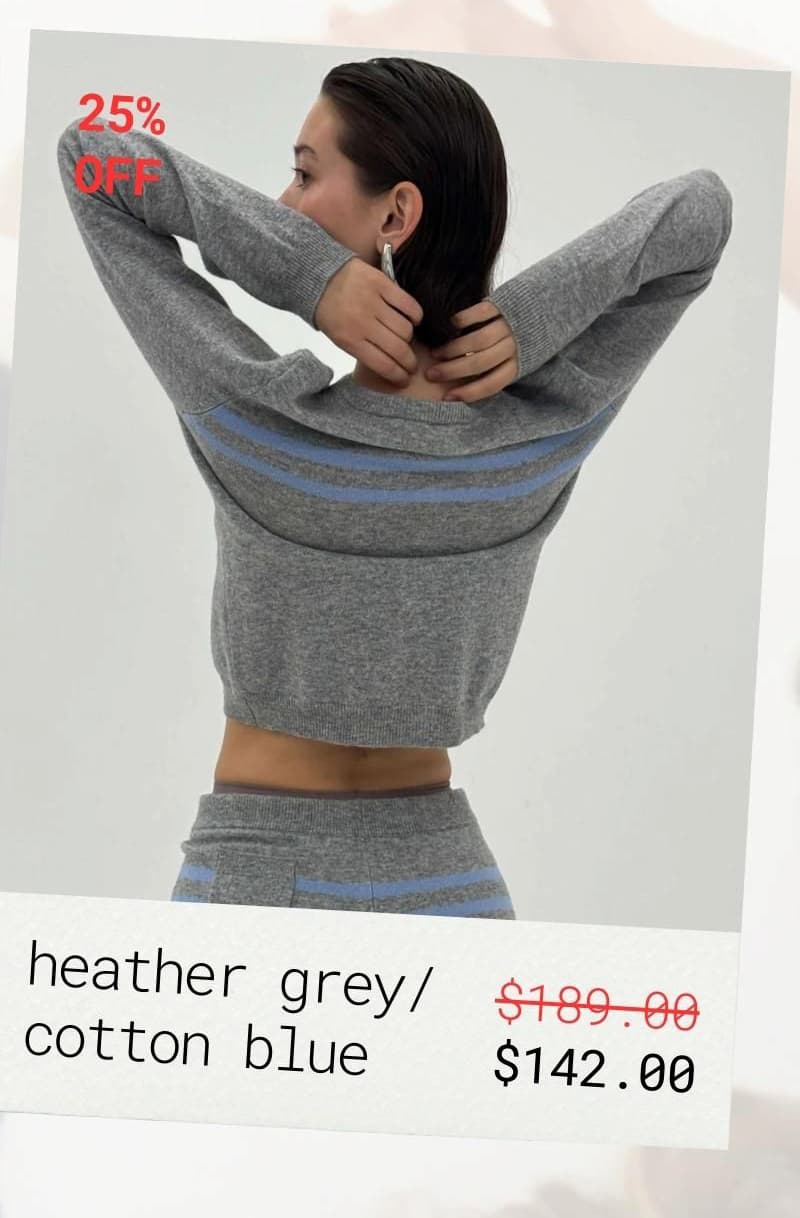 heather grey / cotton blue