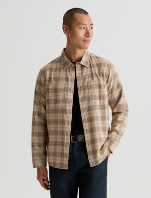 Wayne Work Shirt in Tan Multi