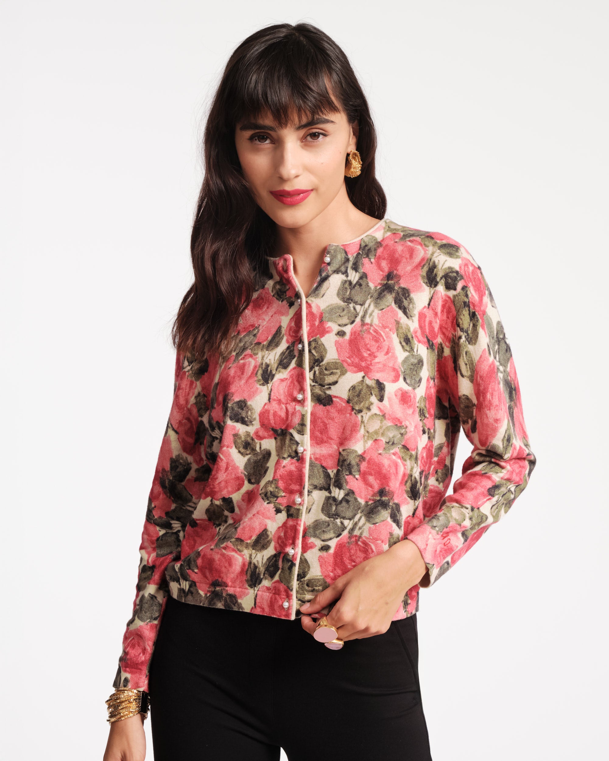 Image of Darling Cardigan - Pretty Peonies