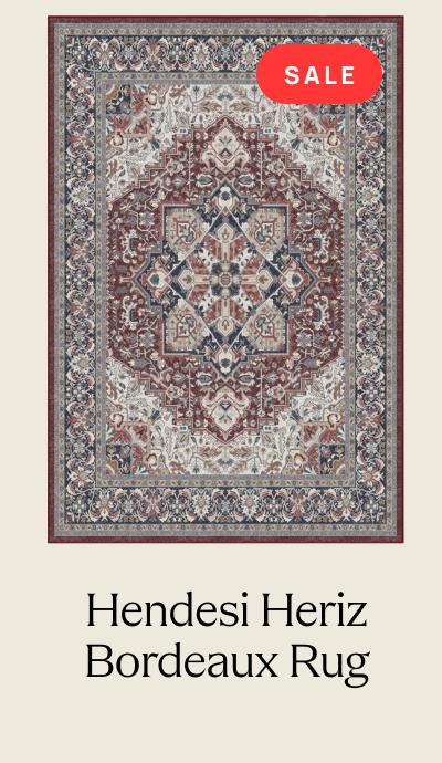 Hendesi Heriz Bordeaux Rug