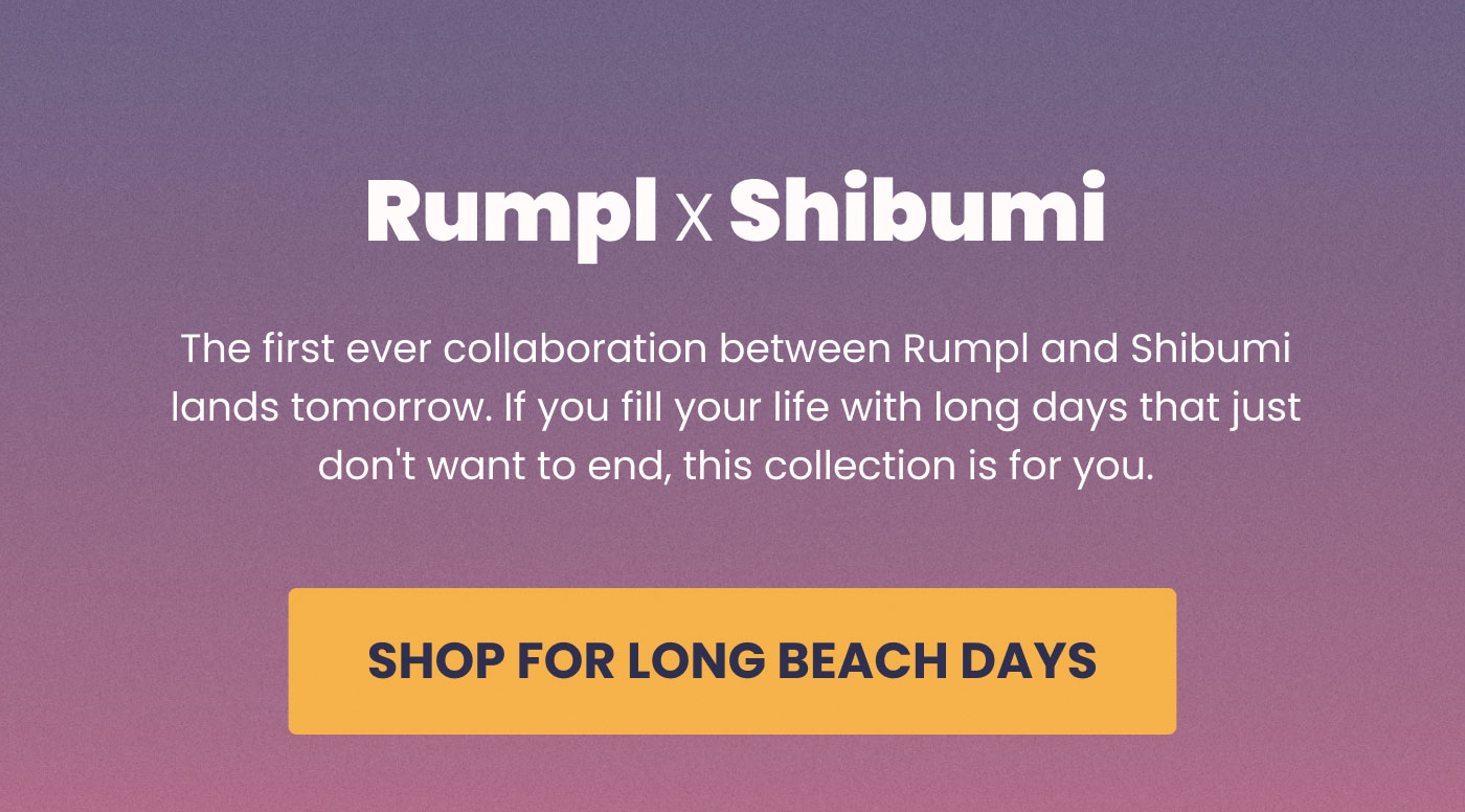 Shibumi x Rumpl drops July 16
