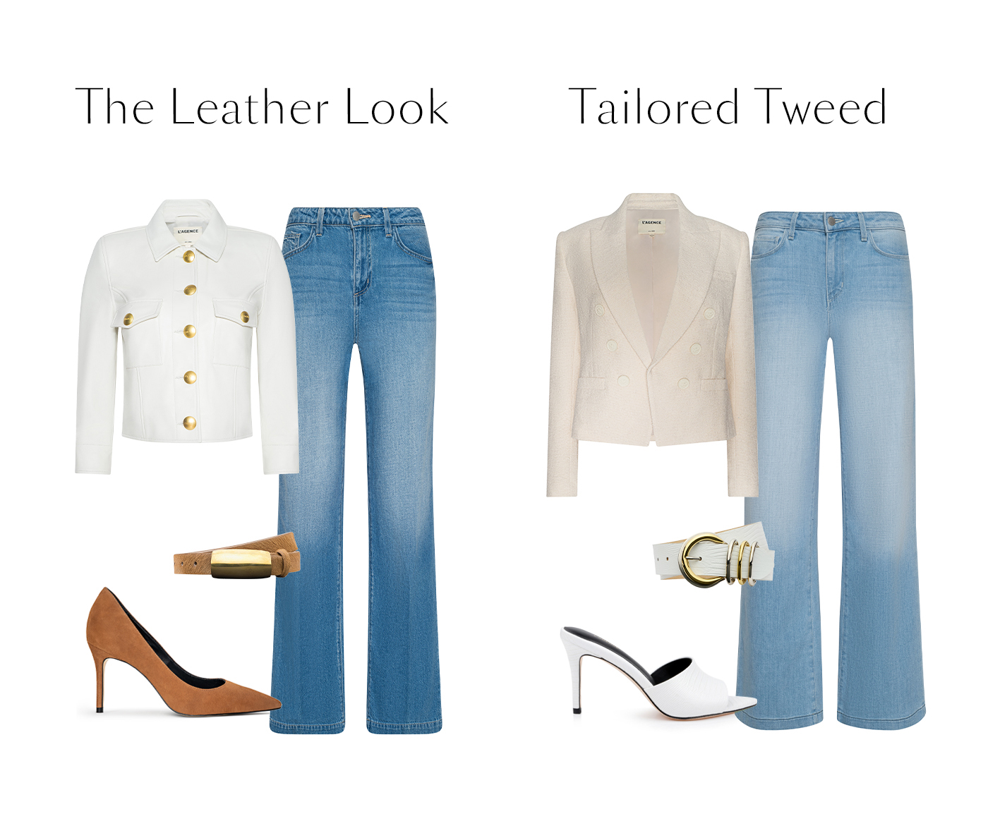 THE LEATHER LOOK   TAILORED TWEED