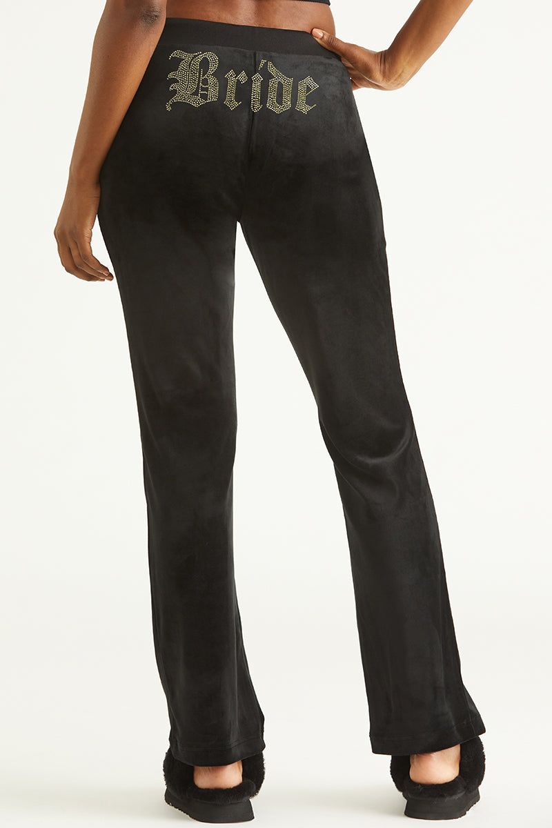 Image of Bride Customizable Big Bling Velour Track Pants