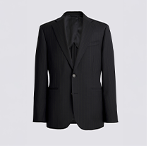 Tailored Fit Navy Brown Stripe Performance Suit