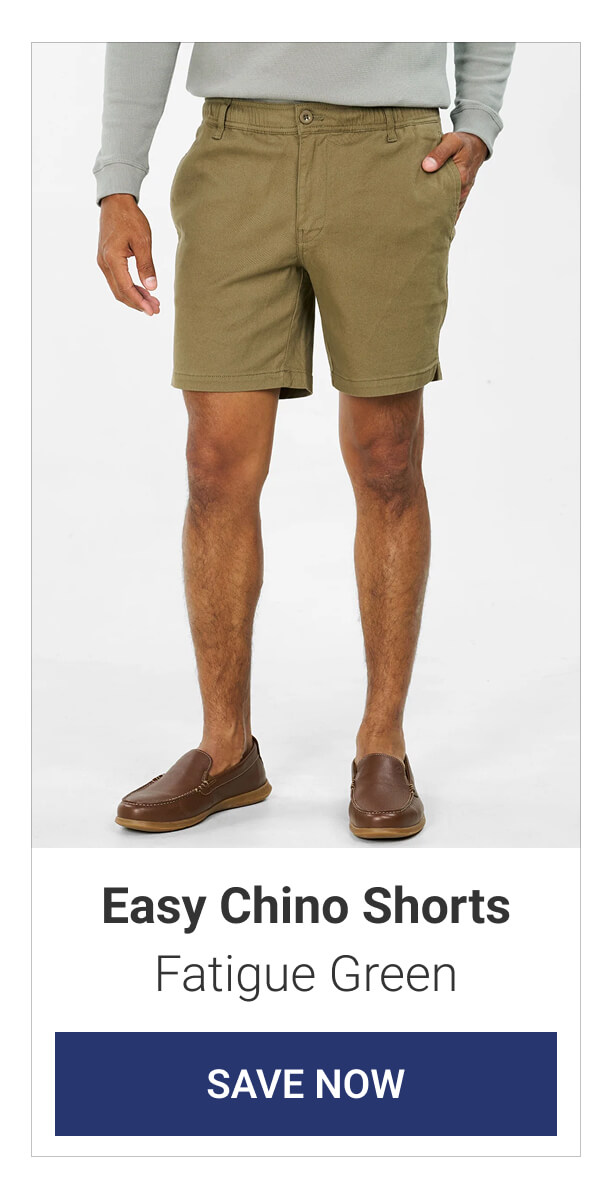 Fatigue Green Easy Chino Shorts