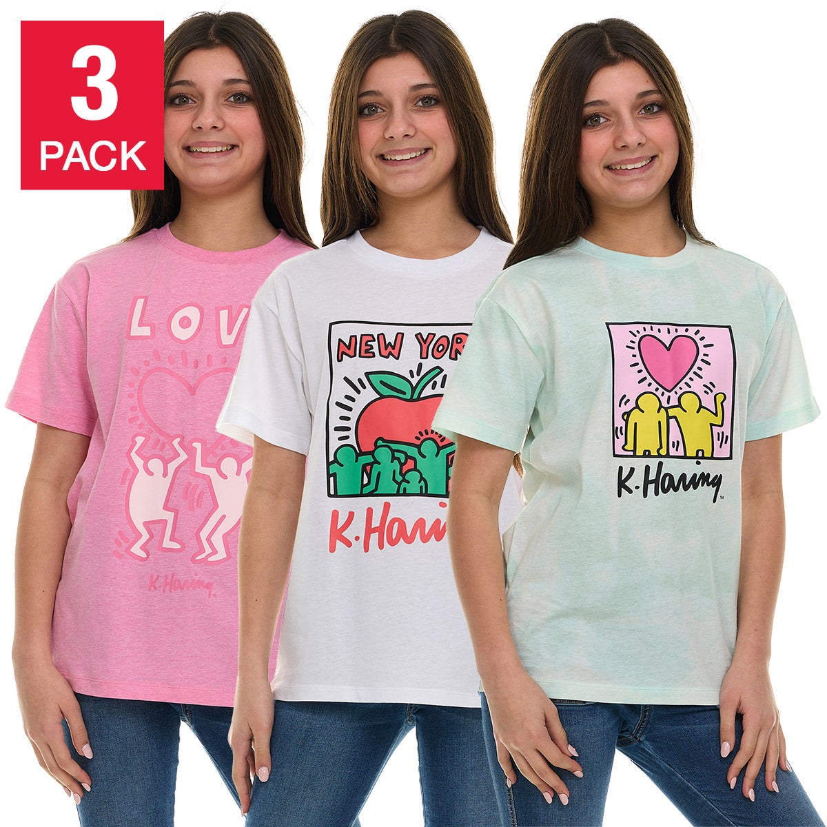 Keith Haring Youth 3-Pack Tees