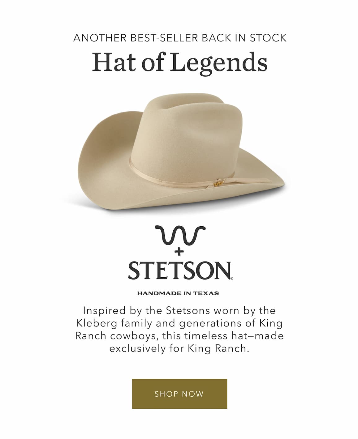 Stetson X King Ranch Heritage Ranch Hat