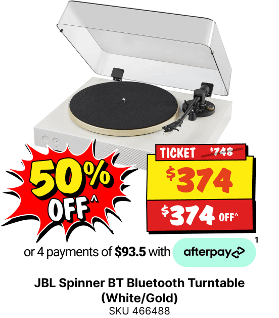 JBL Spinner BT Bluetooth Turntable (White/Gold)