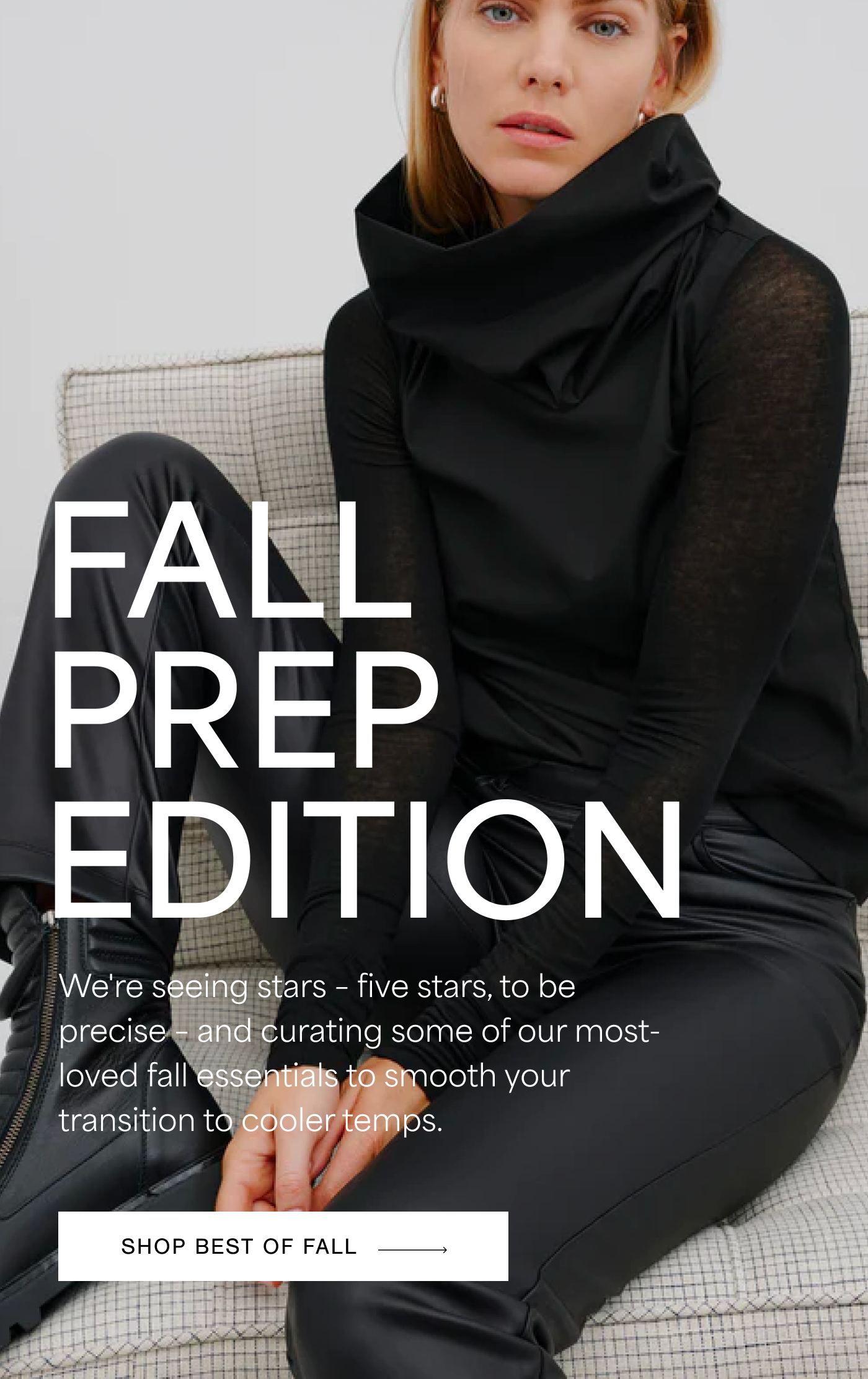 Maritza in The Atlantic Top with the headline “Fall Prep Edition,” copy about the most-loved fall essentials, and a “Shop Best Of Fall” button.