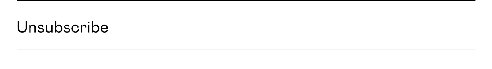 Unsubscribe