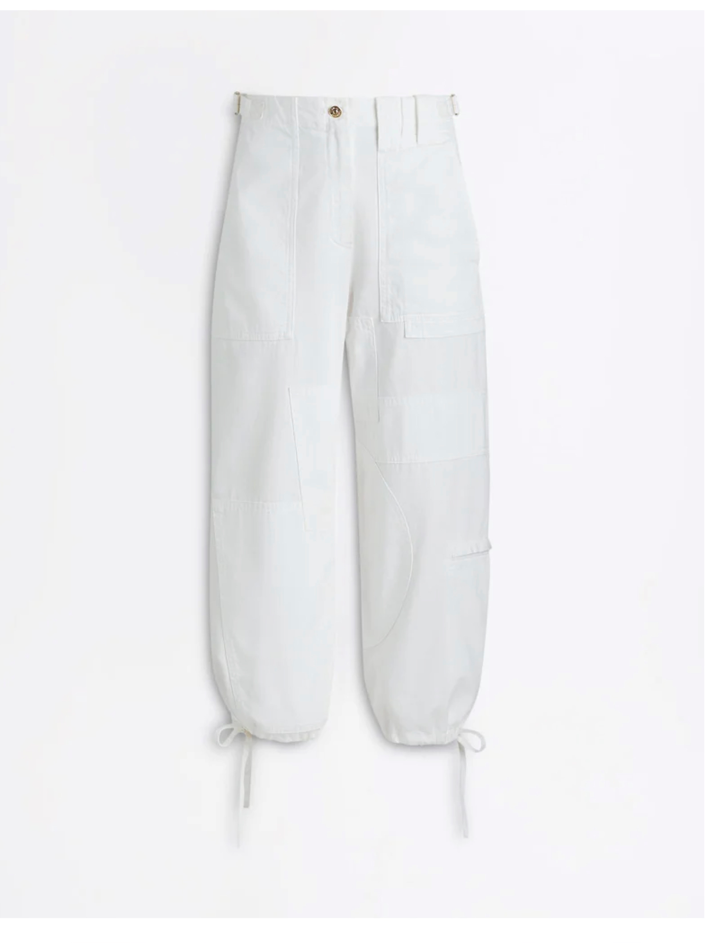 Denim Cropped Cargo Jean