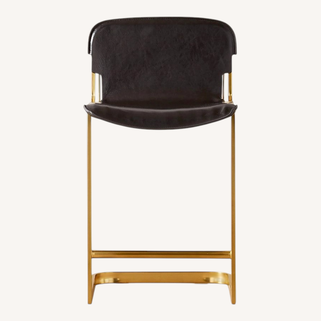 Image of CB2 Kravitz Design Leather Counter Stools