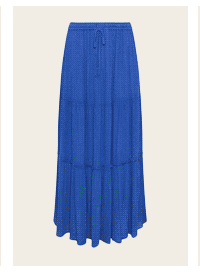 M&Co Blue Crinkle Maxi Skirt