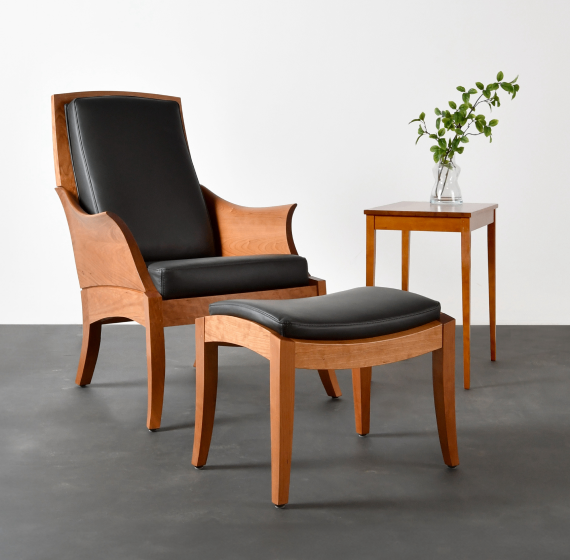 Wing Lounge Chair and Ottoman