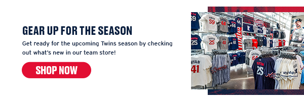 Get ready for the upcoming Twins season by checking out what’s new in our team store! Shop Now.
