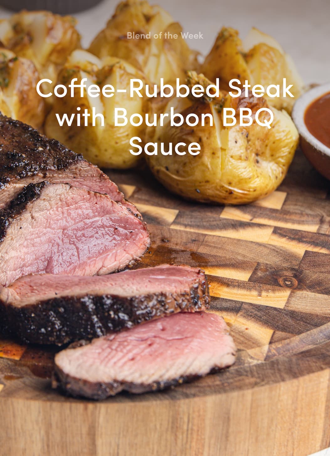 Coffee-Rubbed Steak with Bourbon BBQ Sauce