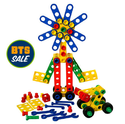 Brightly Colored Nuts & Bolts Construction Builders – Fine Motor & STEM Skill Set