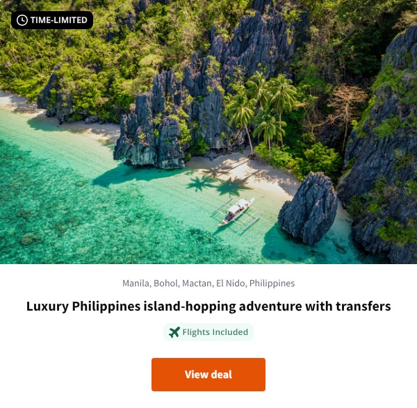 Luxury Philippines island-hopping adventure with transfers