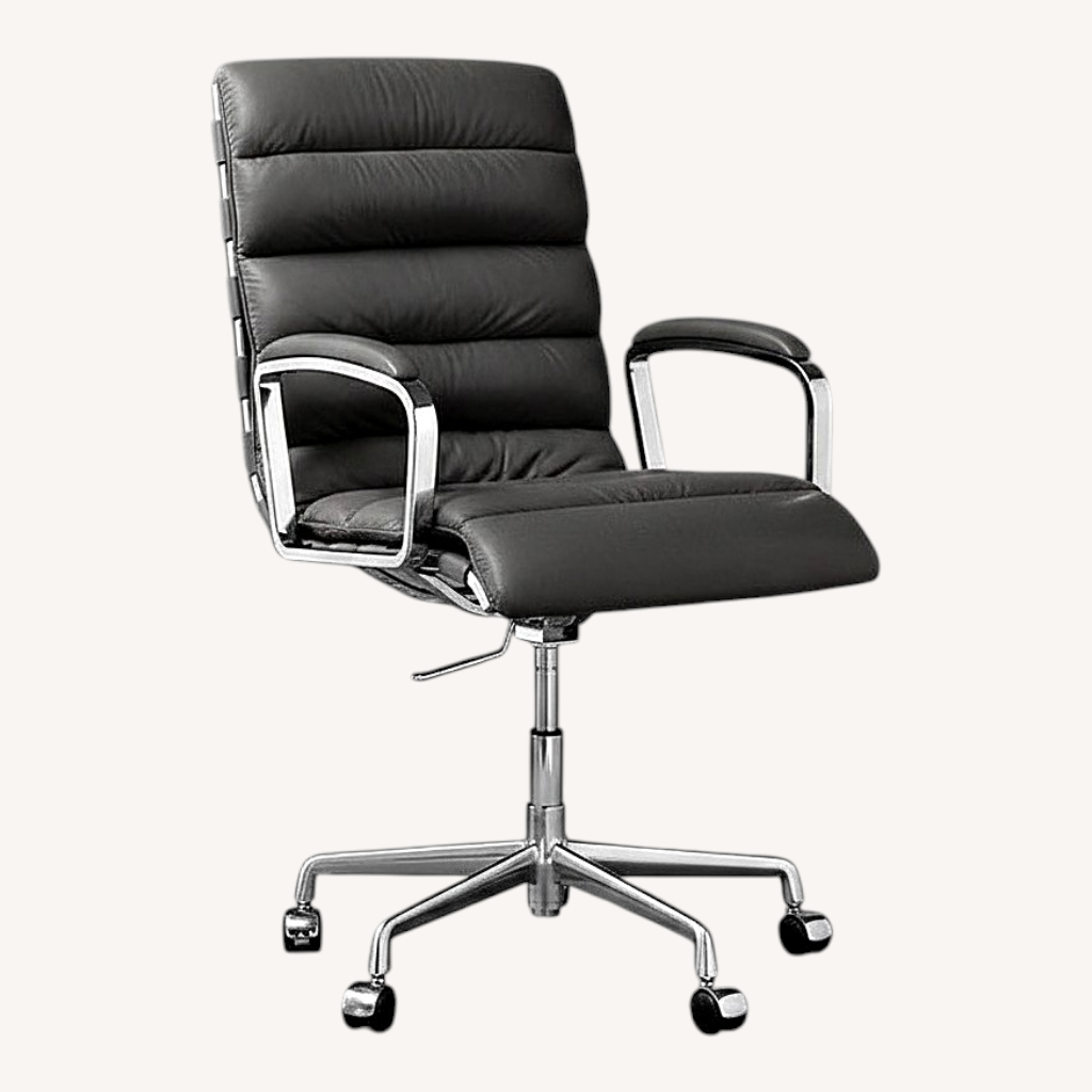 Image of Restoration Hardware Oviedo Office Black Leather