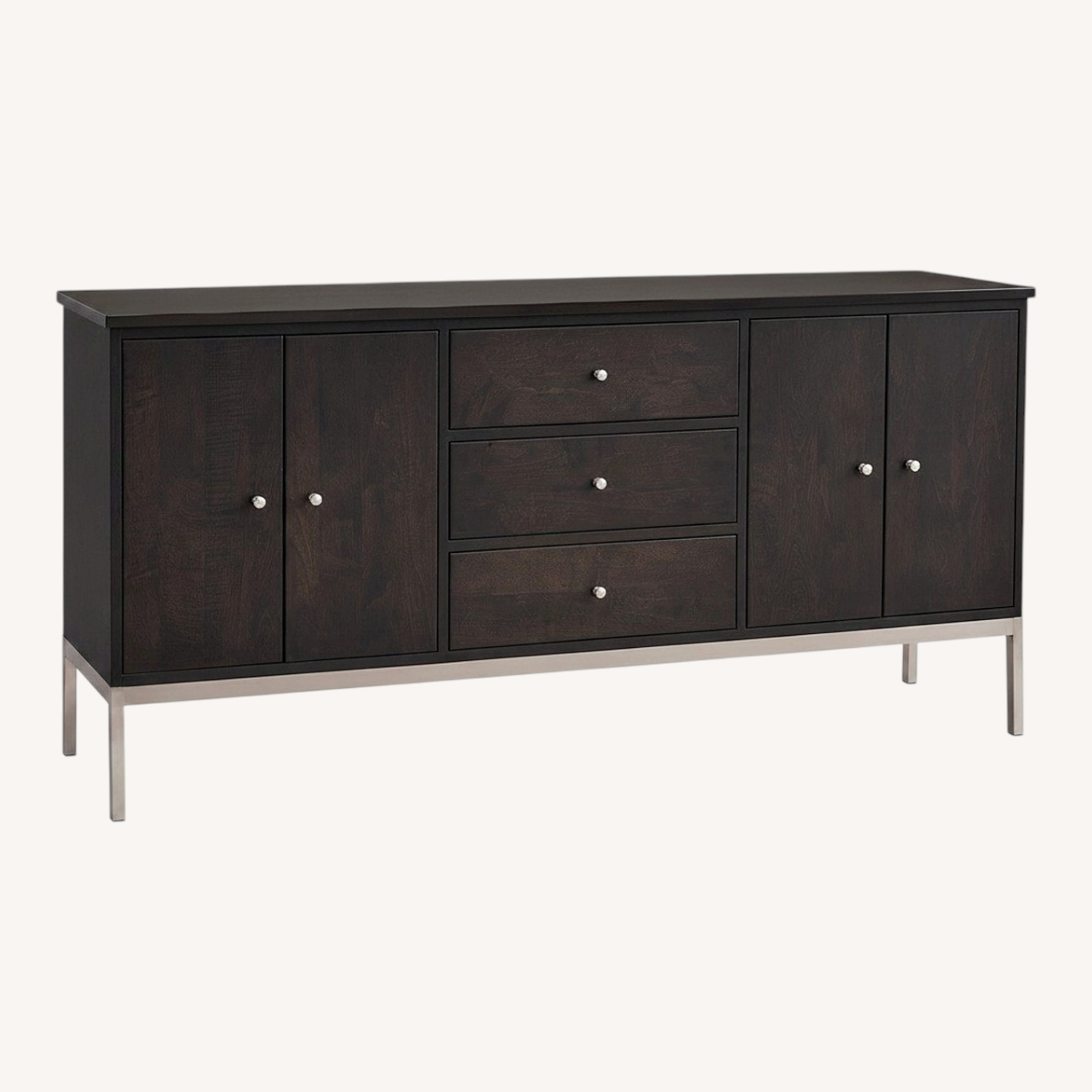 Image of Room & Board Linear Credenza Charcoal Maple
