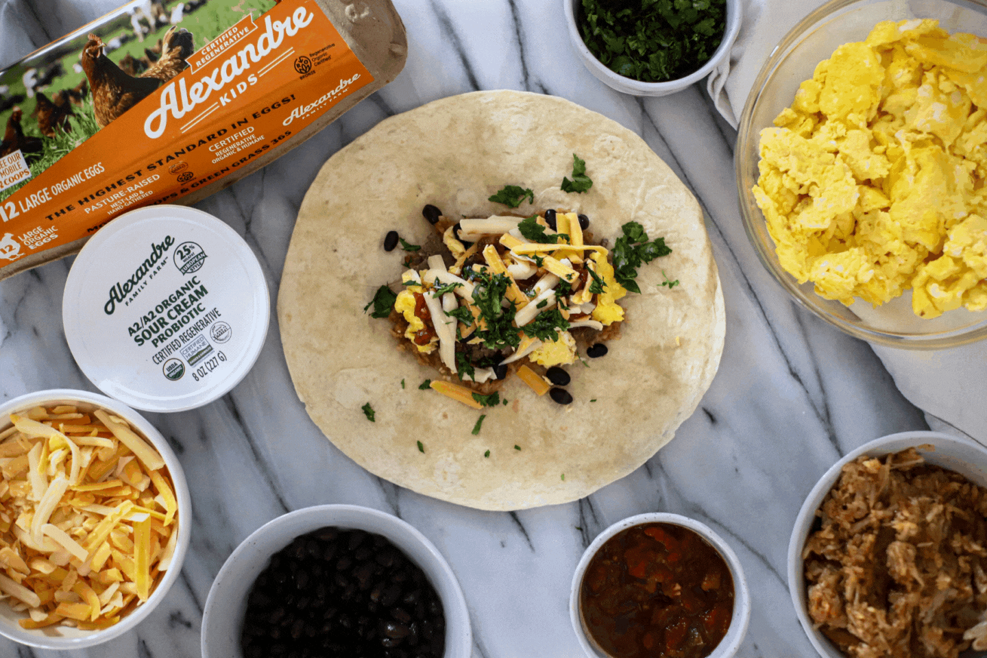 Protein-Packed Freezer Breakfast Burritos Recipe from Alexandre Family Farm