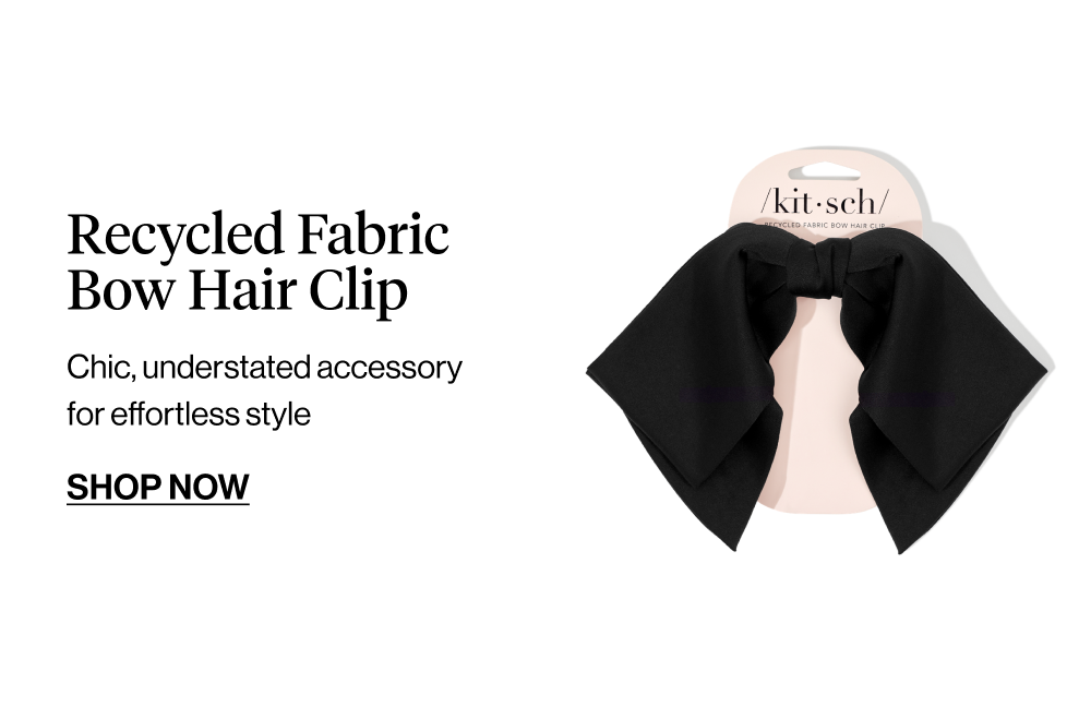 Recycled Fabric Bow Hair Clip  Chic, understated accessory for effortless style