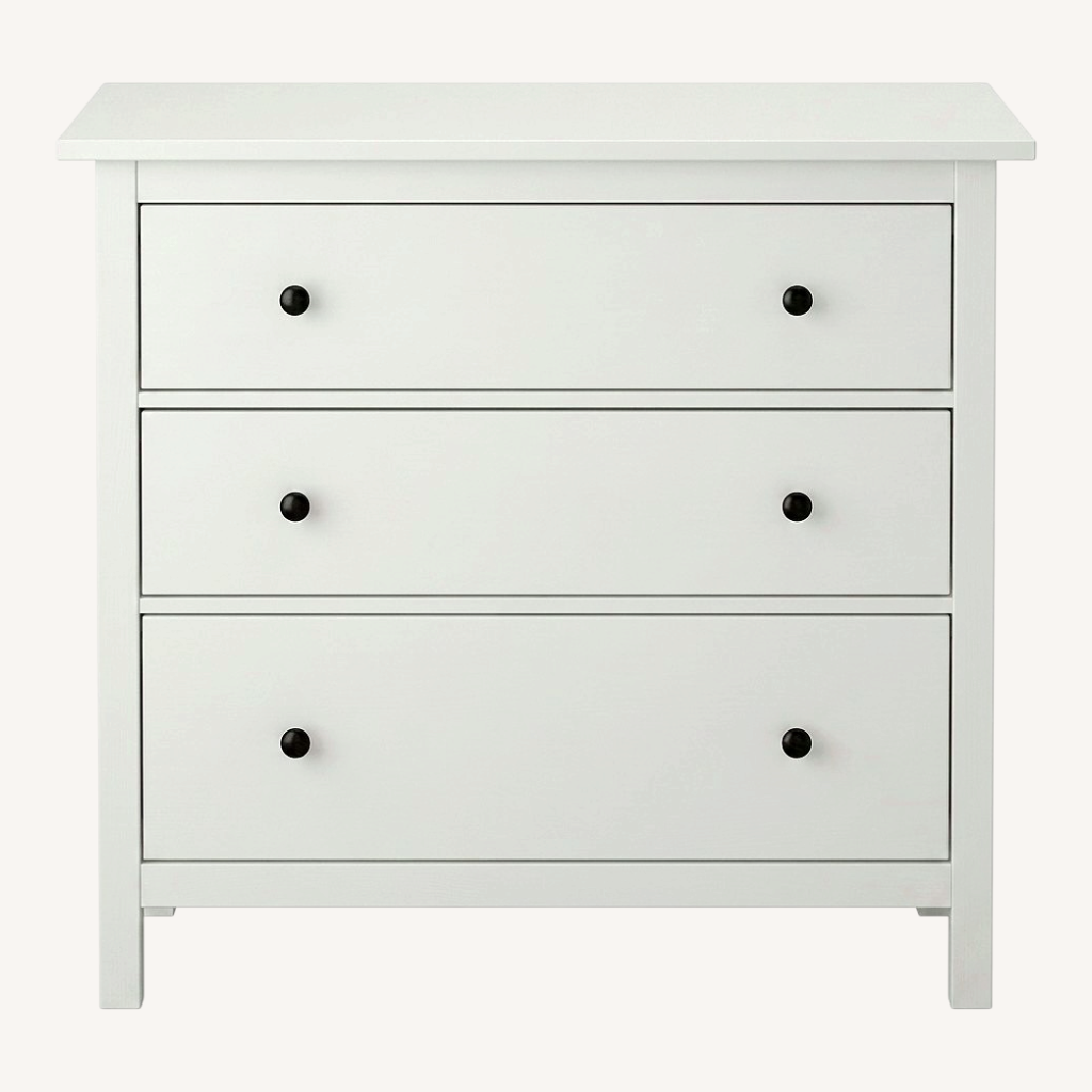Image of Ikea Hemnes 3-drawer White Wood Dresser