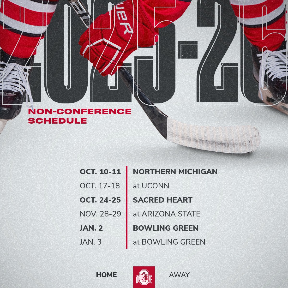 Ohio State Men's Hockey | 2025-26 Non-Conference Schedule