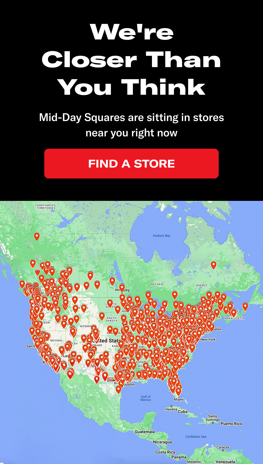 We're Closer Than You Think...Mid-Day Squares are sitting in stores near you right. (probably)