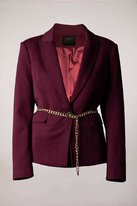 Taylor Belted Blazer - Vampy
