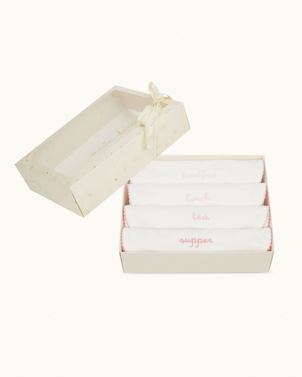 Image of Morning Till Night Bib Set - White & Pink