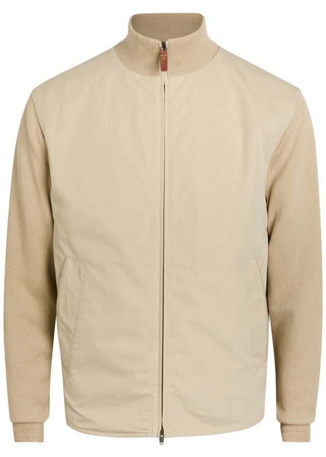 TODS Ribbed-knit and cotton jacket