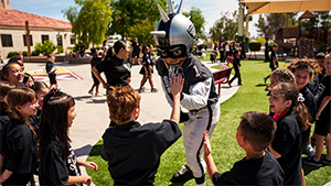 Las Vegas Raiders hosted a Raiders Day at Cornerstone Academy
