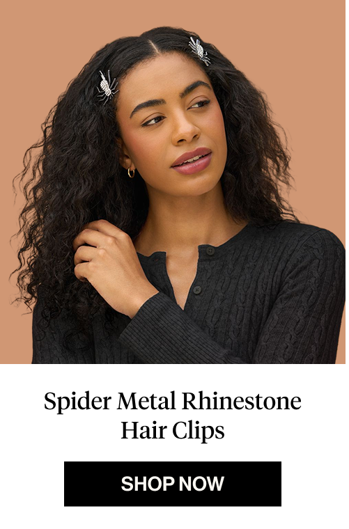 Spider Metal Rhinestone Hair Clips