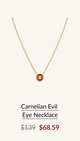 Carnelian Evil Eye Necklace