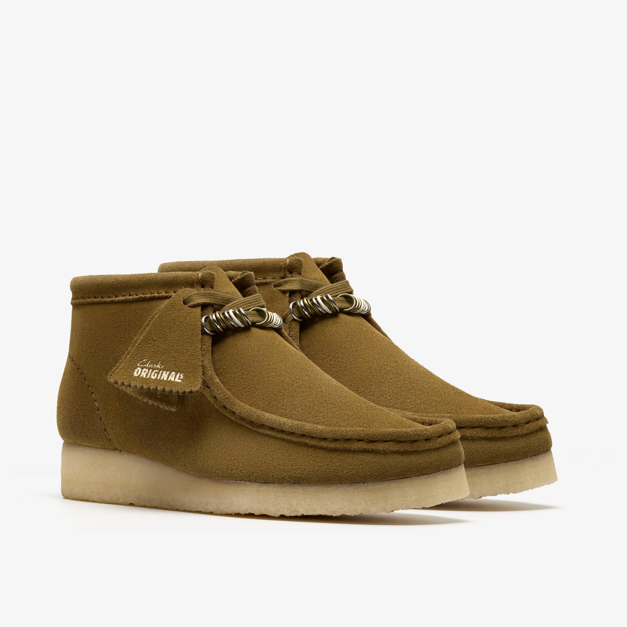 Shop Wallabee Boot Green Suede