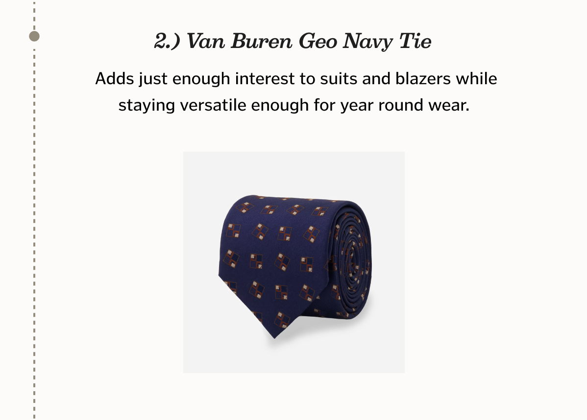 Van Buren Geo Navy Tie