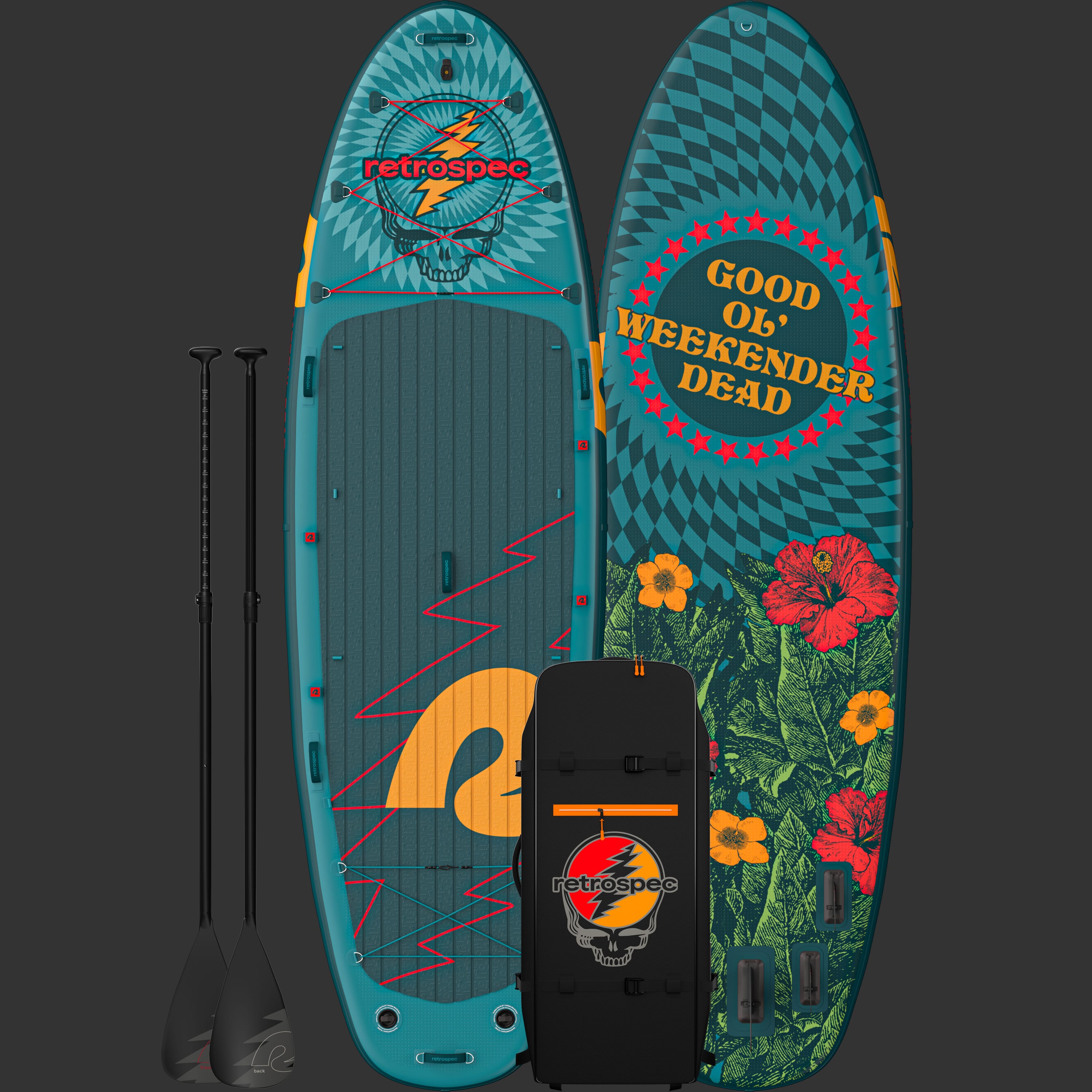 Image of Grateful Dead Weekender Crew Multi-Person Inflatable Stand Up Paddle Board 12’