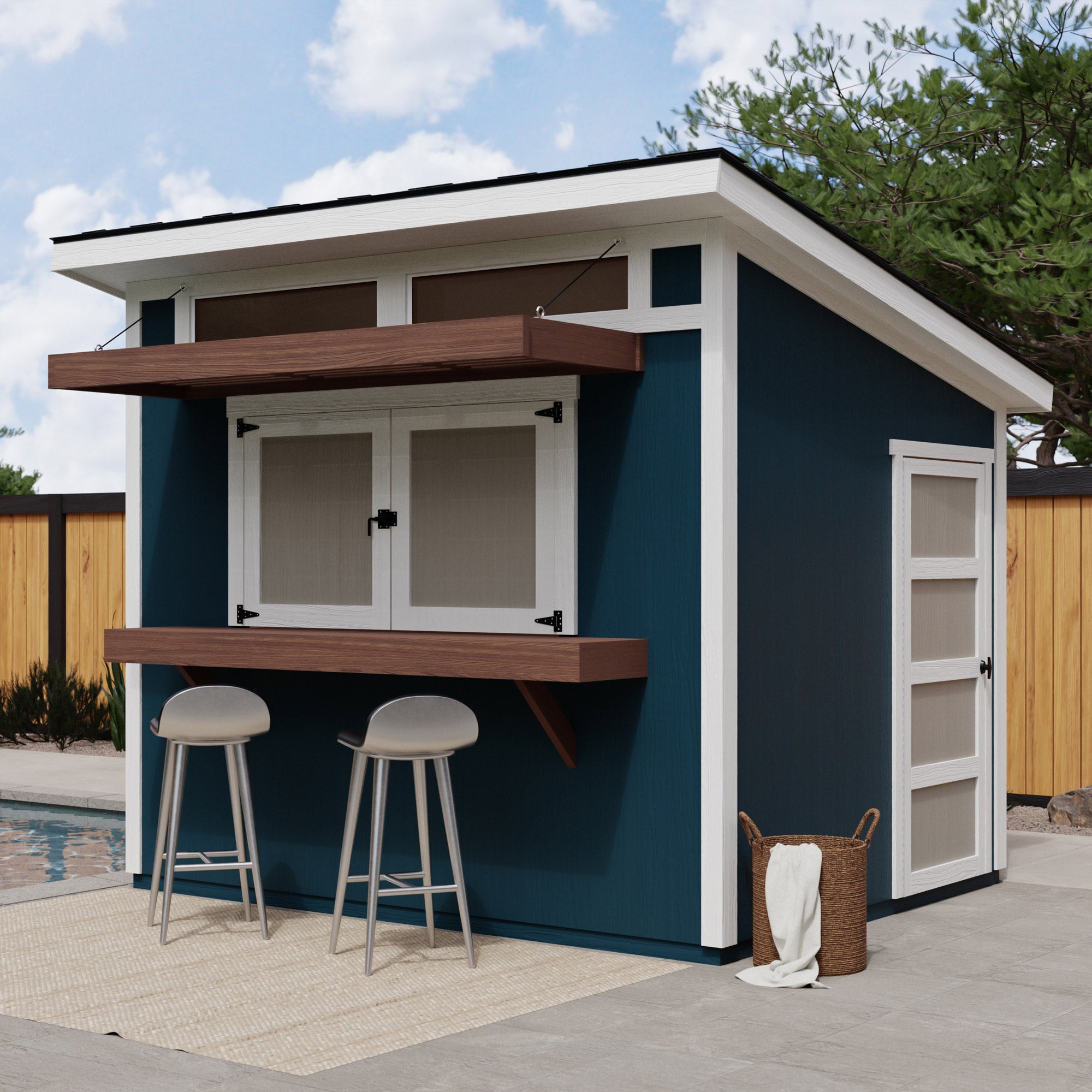 Yardline Solara 10’ x 8’ Wood Bar Shed, Do-it-Yourself or Pro Installed