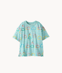 Oversized T-Shirt | Ice Cream Sundaes on Feather Blue