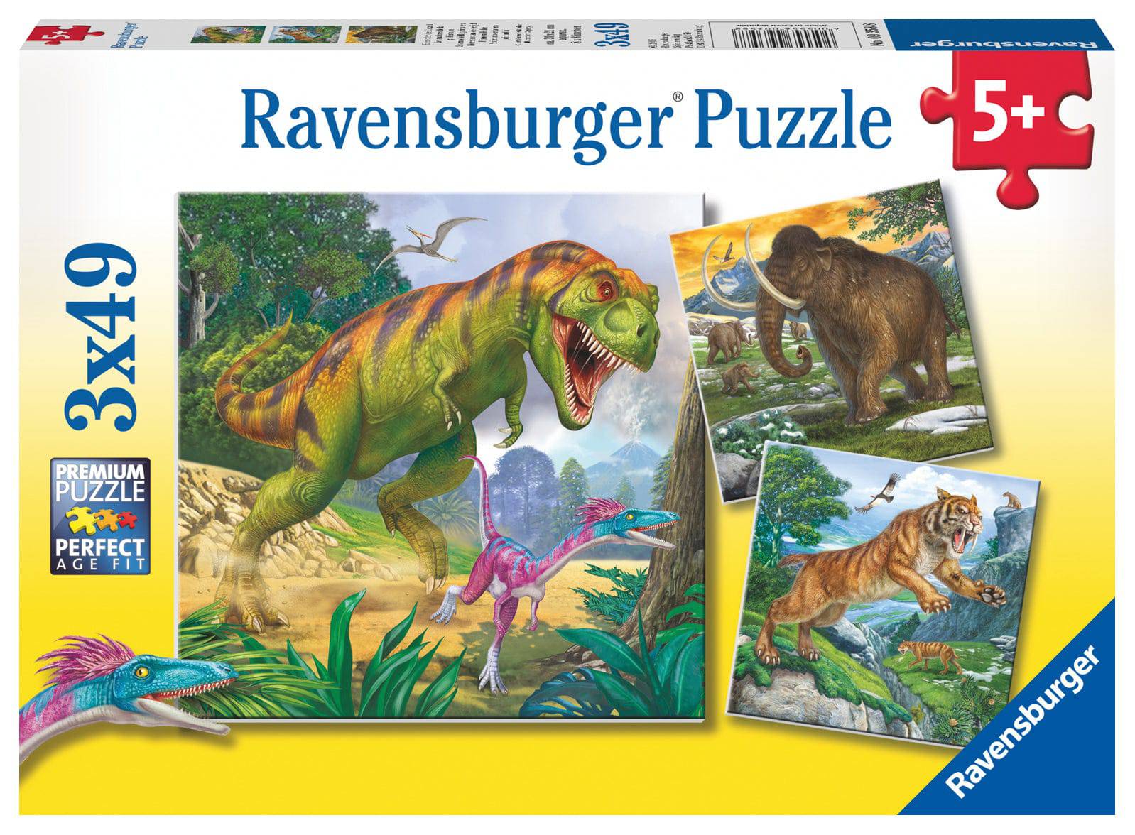Image of Ravensburger Primeval Jigsaw Ruler 3x49 Pieces