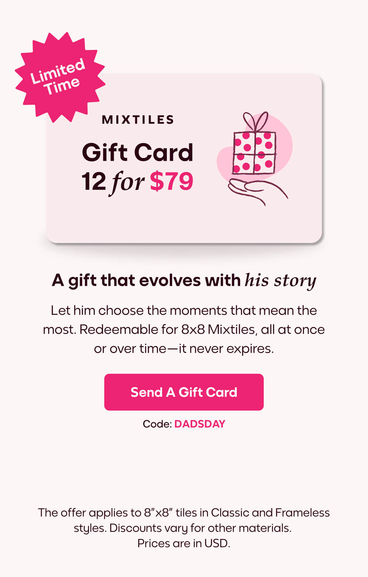[MIXTILES] Make Dad's day with Mixtiles. | ORDER NOW