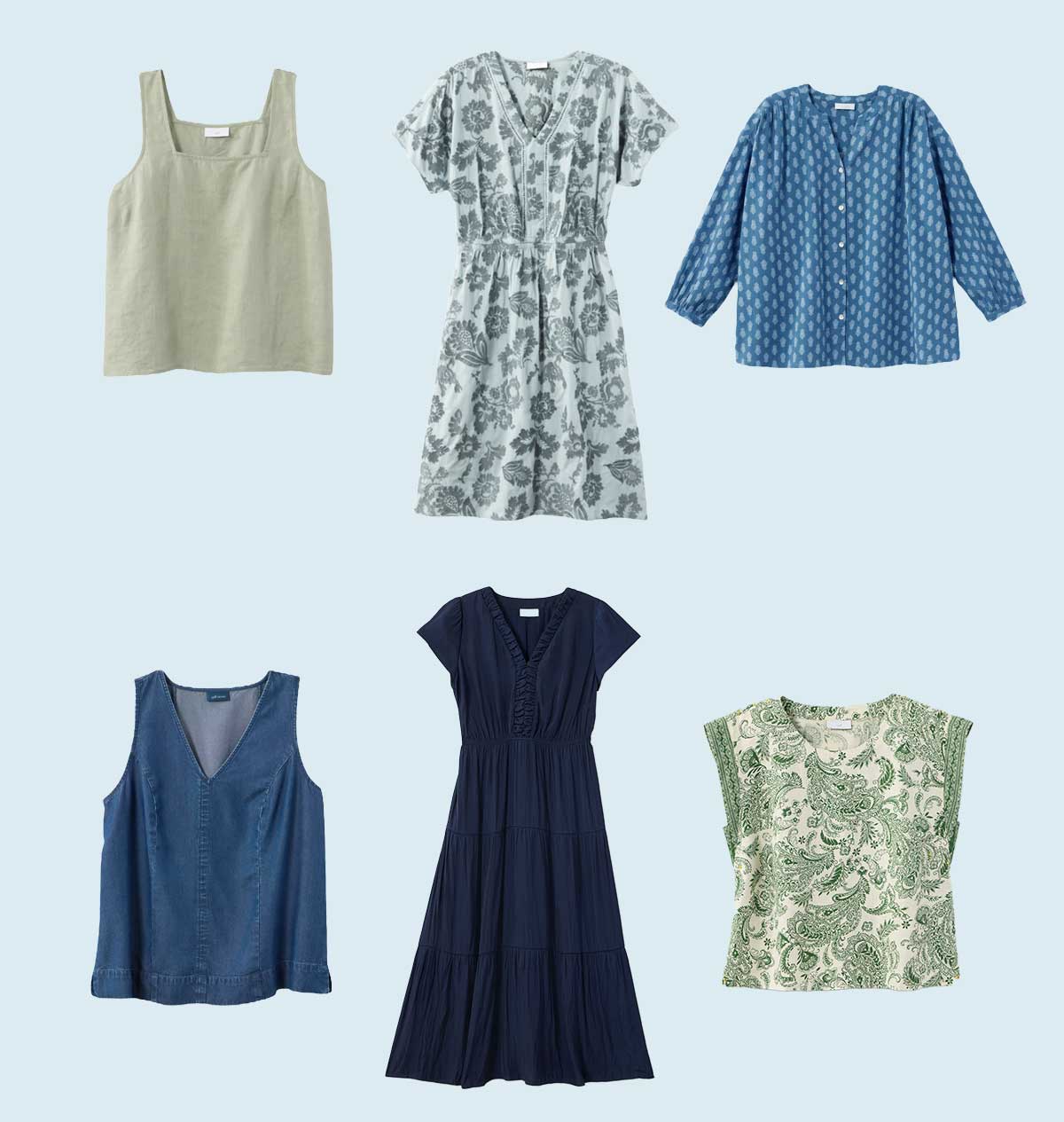 say yes to the season's most wearable blues & greens